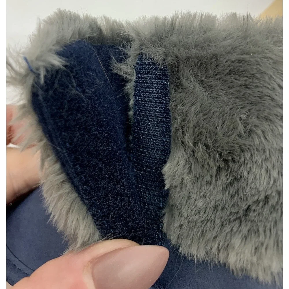 First Steps‎ By Stepping Stones Blue Faux Fur Booties 3-6 Months